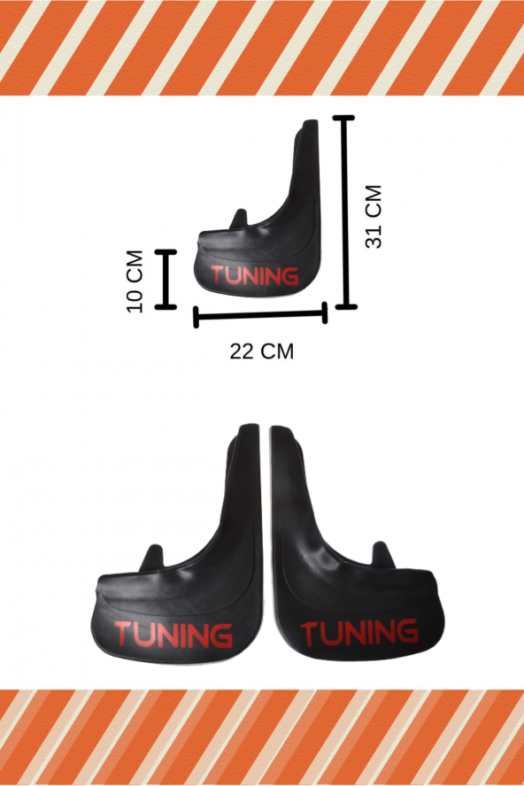 NOVDES MAZDA 323 FAMİLİA TUNİNG YAZILI 2Lİ TOZLUK ÇAMURLUK PAÇALIK - 2