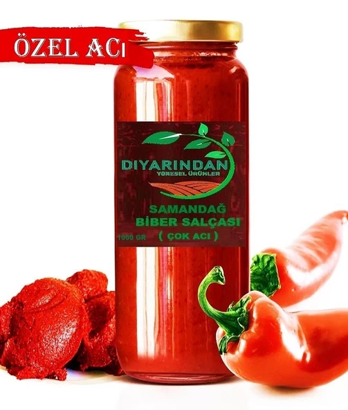 Diyarından Hatay Samandağ Özel Üretim Çok Acı Biber Salçası 1 Kg