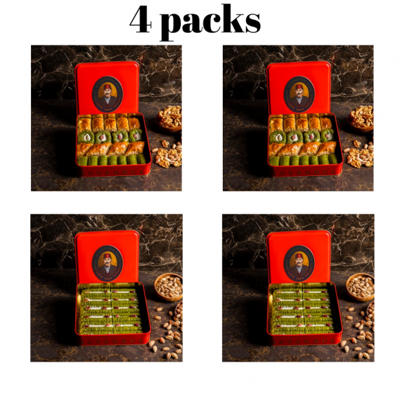 Hafız Mustafa 4-packs of mixed baklava (4,000 gr total)