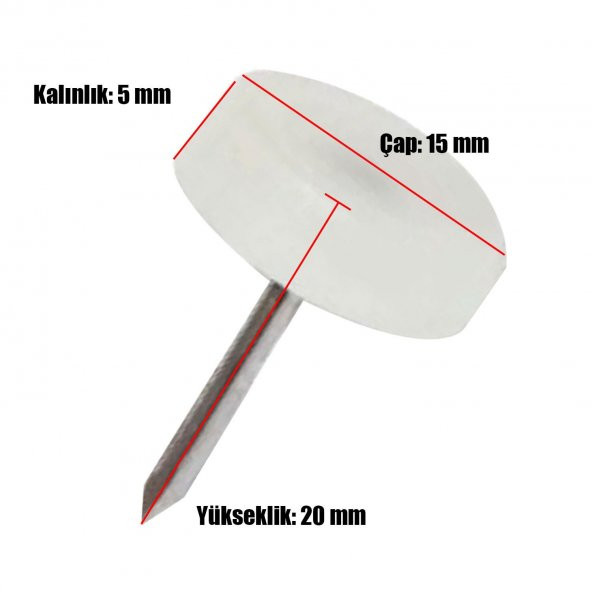 Çivili Poligrit Zemin Koruyucu Pabuç Şeffaf Plastik Poligirit (50 ADET) - Resim 3