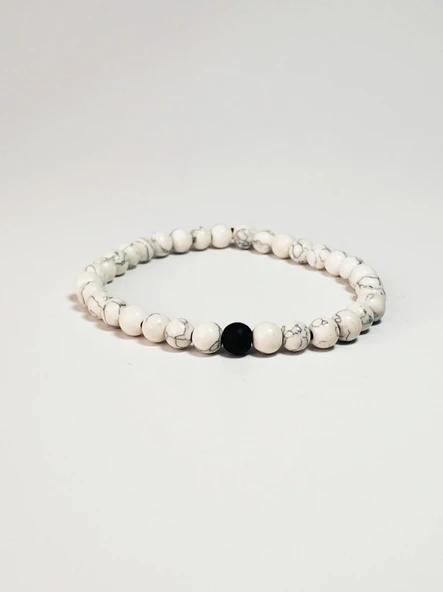 JTKB22011 Janti 2'li Kombin Bileklik Orijinal Onyx ve Havlit Doğaltaş Garantili Kutulu - Resim 4