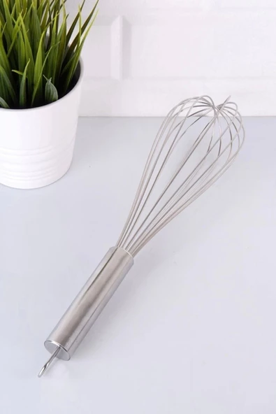 Tel Çırpıcı Un Eleği Kakao Eleme Çelik Basmalı Yumurta Çırpıcı Silikon Yağ Fırçası Silikon Spatula - 3