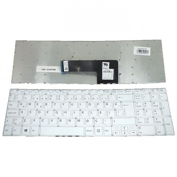 Sony Vaio SVF152A29W, SVF15N17CXB Notebook Klavyesi (Beyaz TR) - 2