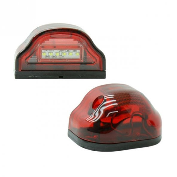 LEDLİ PLAKA LAMBASI KIRMIZI COBRA TİP (2 ADET) 12-24V