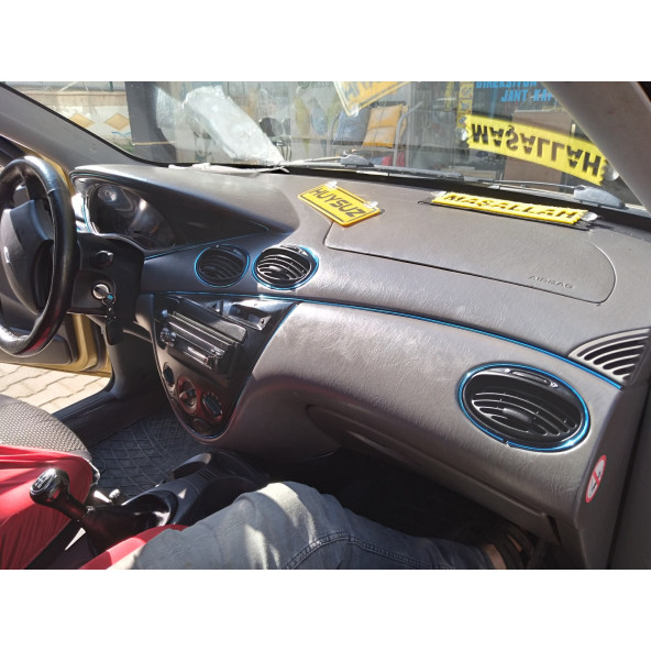 FORD FOCUS 1 TORPİDO ŞERİDİ NİKELAJ METALİK BEYAZ 4MT - TORPİDO FİTİLİ, GÖSTERGE ŞERİDİ - Resim 2