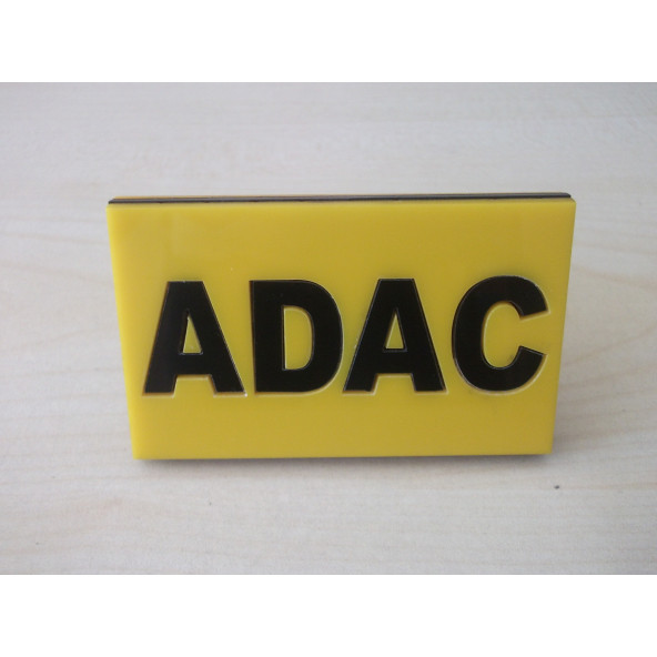 ADAC YAZILI VİDALI PANJUR ARMASI SARI 1.KALİTE (ADAC vidalı arma) R12 M131, M124 panjur arması - Resim 2