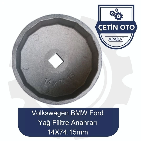 volkswagen-bmw-ford yağ filitre anahtarı 14x74.15mm