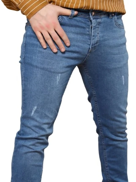 Hacker Erkek Denim Slim Likralı Lazer Tırnaklı Kot Pantolon Tom S 473-904 - 4