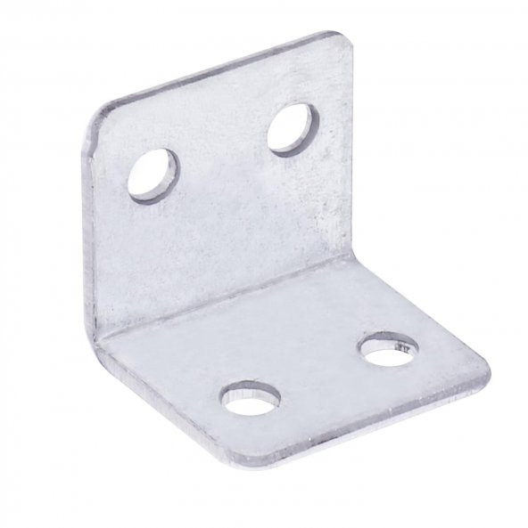(25 ADET)Dolap Köşe Bağlantı Sabitleme L Demir Gönye 25x25x30 mm - 4