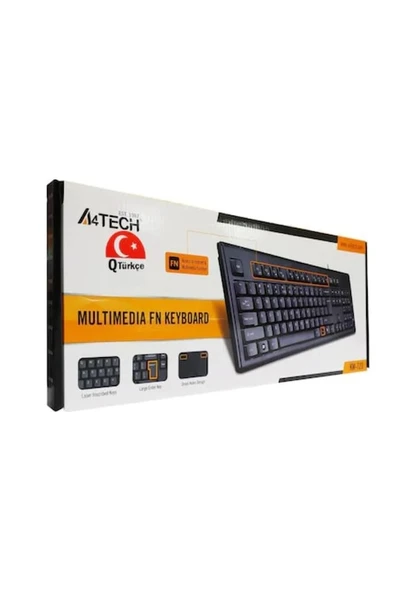 A4-Tech KM-720 F Klavye Siyah USB - Multimedya - 2