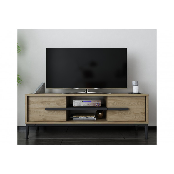 EVDEKİMODA ESLEM 120 TV ÜNİTESİ (UD-SİYAH) - 2
