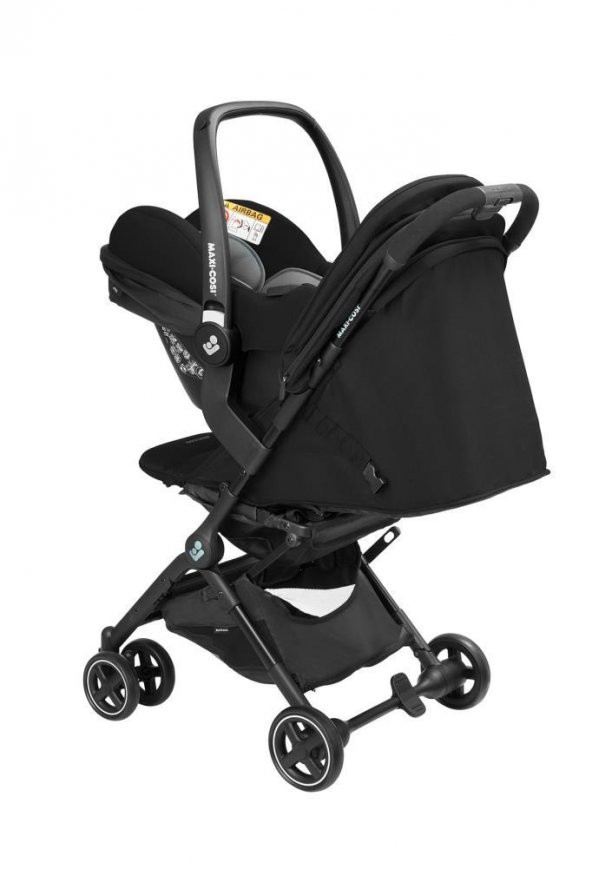 Maxi-Cosi Lara2 Ultra Kompakt Otomatik Katlanan Kabin Boy Seyahat Sistem Olabilen Bebek Arabası Essential Black - 8