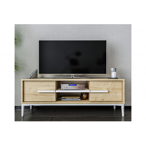EVDEKİMODA ESLEM 120 TV ÜNİTESİ (SAFİR-BEYAZ) - 2