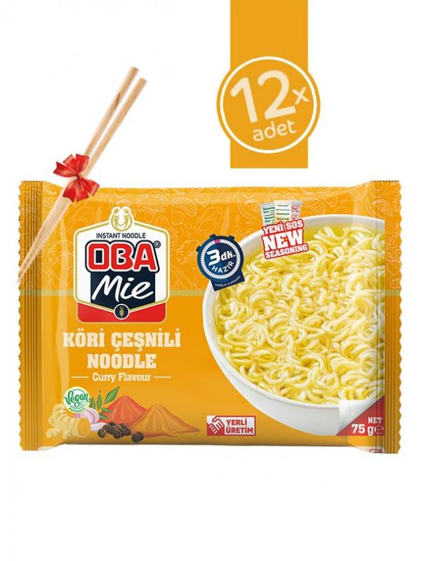 Oba Mie Köri Çeşnili Noodle 12li - 3