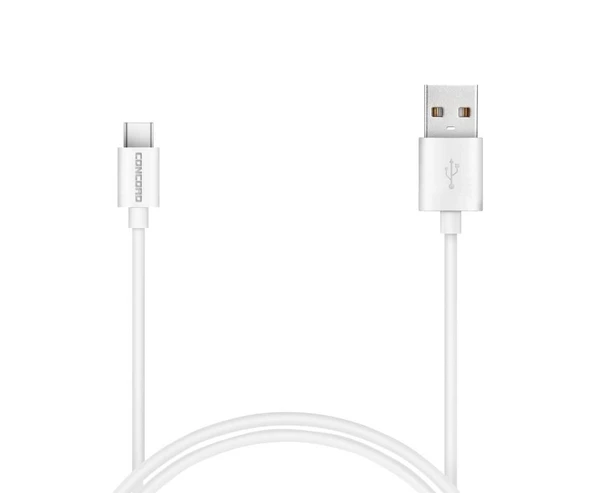 Concord C-821 2.1A 100cm (Type-c) Data ve Şarj Kablosu - Beyaz - 2