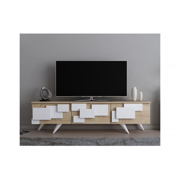 EVDEKİMODA 3D TV ÜNİTESİ (SAFİR-BEYAZ) - 2