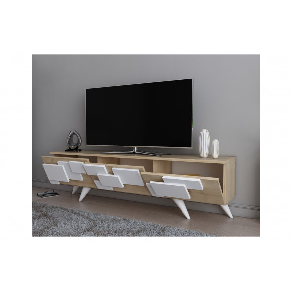EVDEKİMODA 3D TV ÜNİTESİ (SAFİR-BEYAZ) - 3