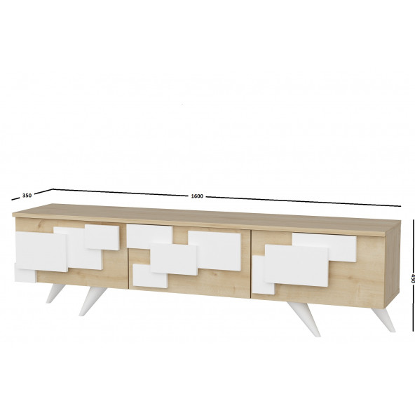 EVDEKİMODA 3D TV ÜNİTESİ (SAFİR-BEYAZ) - 5