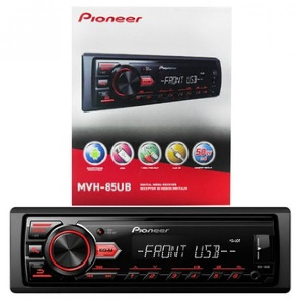 Pioneer Mvh-85Ub Usb-Mp3 Çalar Oto Teyp