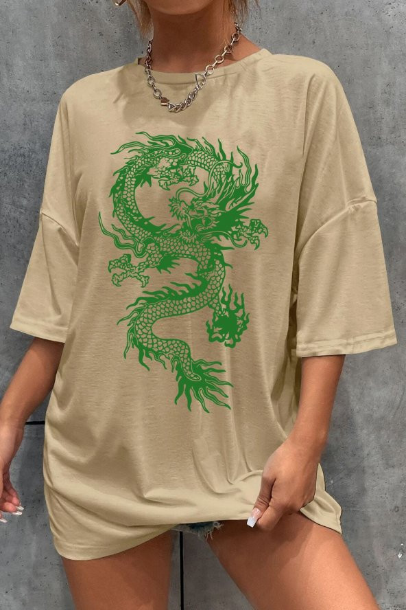 Green Dragon Baskılı Tshirt
