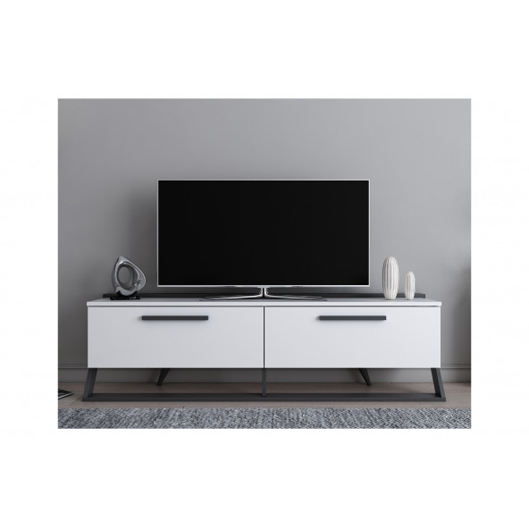 EVDEKİMODA ASTRİD TV ÜNİTESİ (BEYAZ-ANTRASİT) - 2