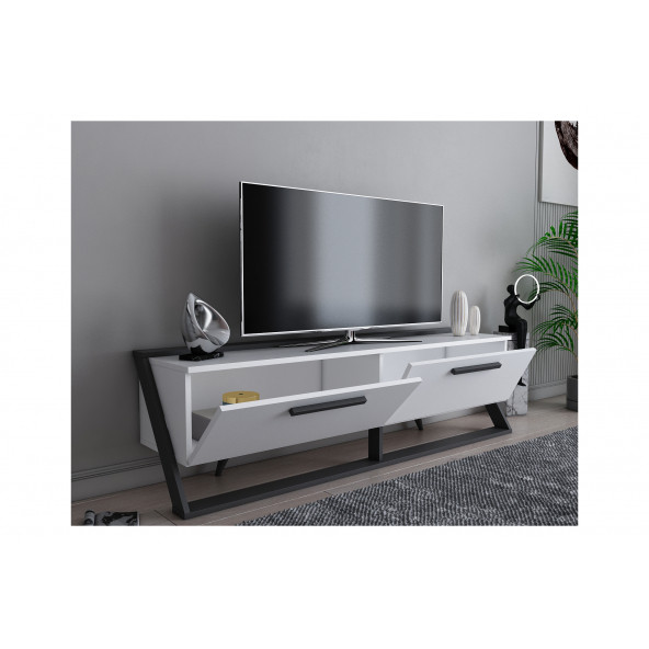 EVDEKİMODA ASTRİD TV ÜNİTESİ (BEYAZ-ANTRASİT) - 3