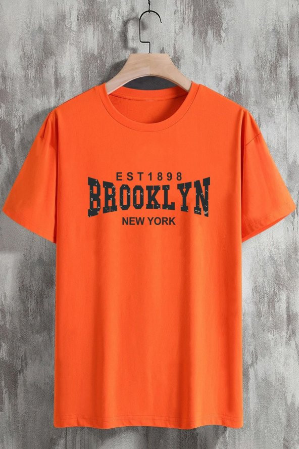 Unisex Brooklyn Baskılı Tshirt