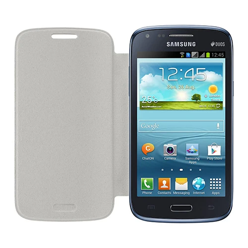 Samsung Galaxy Core Flip Cover Orjinal Kılıf Beyaz - EF-FI826BWEGWW (Outlet) - Resim 4