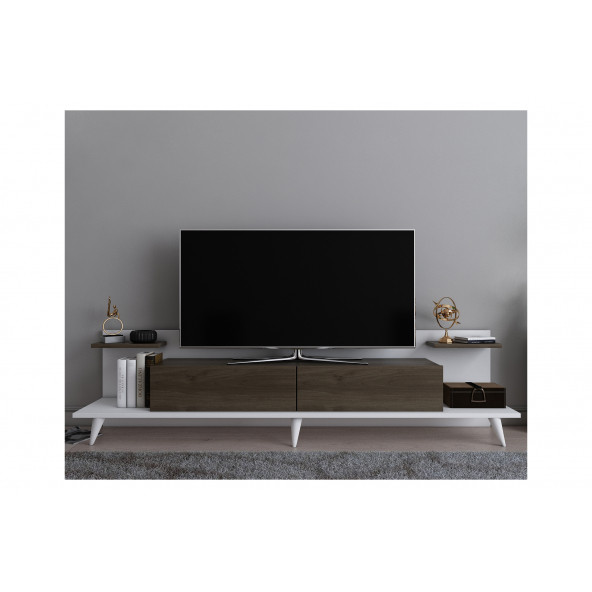 EVDEKİMODA ASTER TV ÜNİTESİ (BEYAZ-CEVİZ) - 2