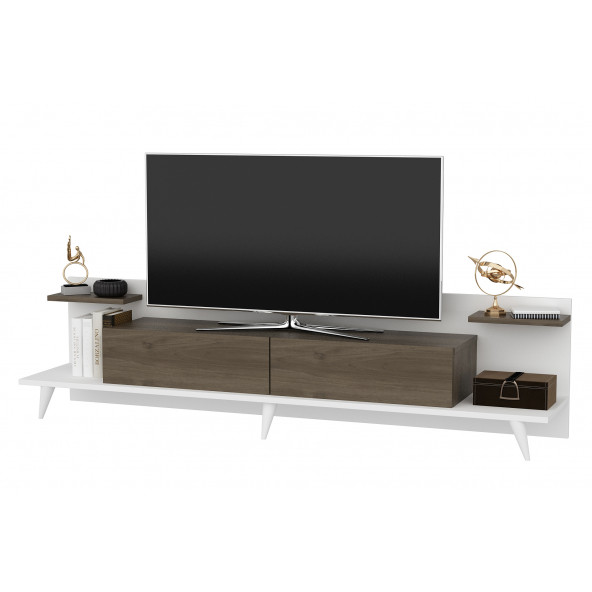 EVDEKİMODA ASTER TV ÜNİTESİ (BEYAZ-CEVİZ) - 4