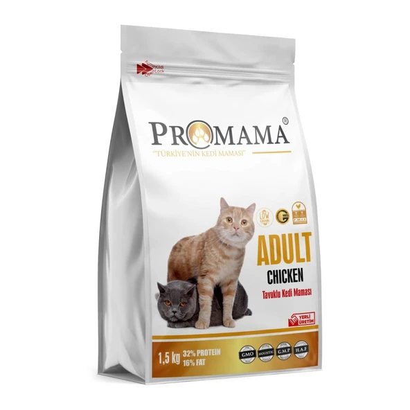 PROMAMA AÇ BİTİR CHICKEN ADULT 1,5 Kg. (Tavuklu Yetişkin Kedi Maması) - 452067 ürün görseli