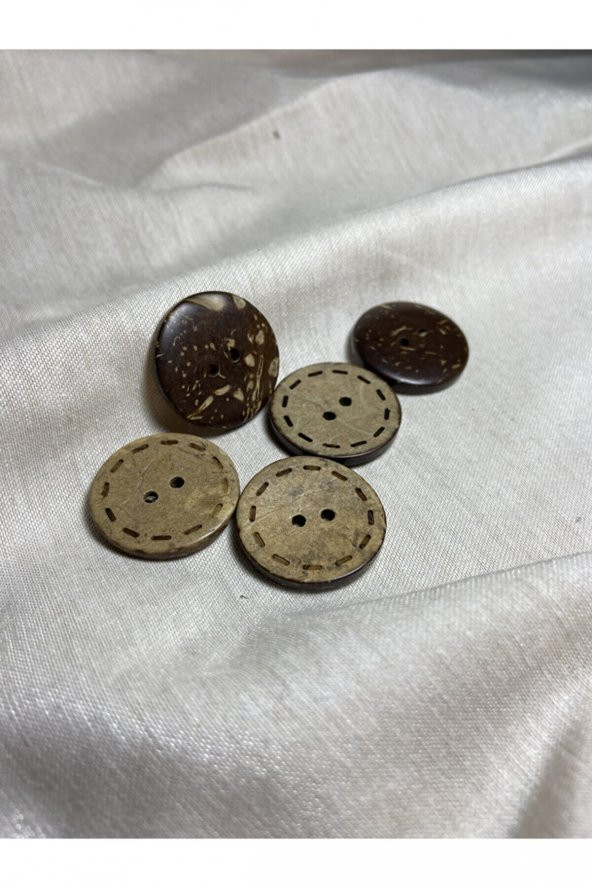 Kokanat Ahşap Lazer Çizimli Desenli 4 Cm Düğme 1 Paket 5 Adettir,dug1102 - 2