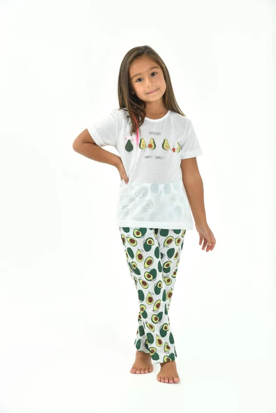YENİ İNCİ KIZ ÇOCUK PİJAMA TAKIM CKP357 - 2