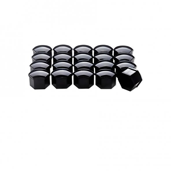 Universal Siyah Renk Bijon Kapağı Seti Sökme Aparatlı 17mm 20 Adet - 2