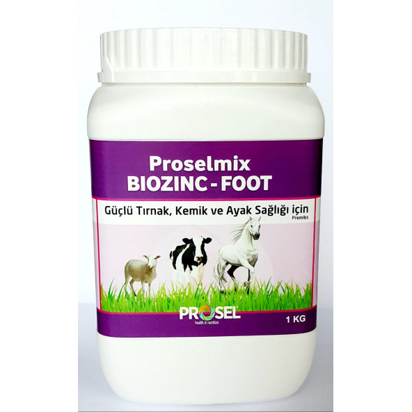Proselmix Biozinc-foot Atlar & Ruminantlar Için Tırnak, Tüy & Deri Bakım Ürünü 1 Kg