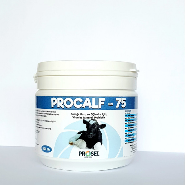 Prosel Procalf-75 Buzağı & Kuzu & Oğlaklar Için Vitamin Mineral Probiyotik 500 Gr