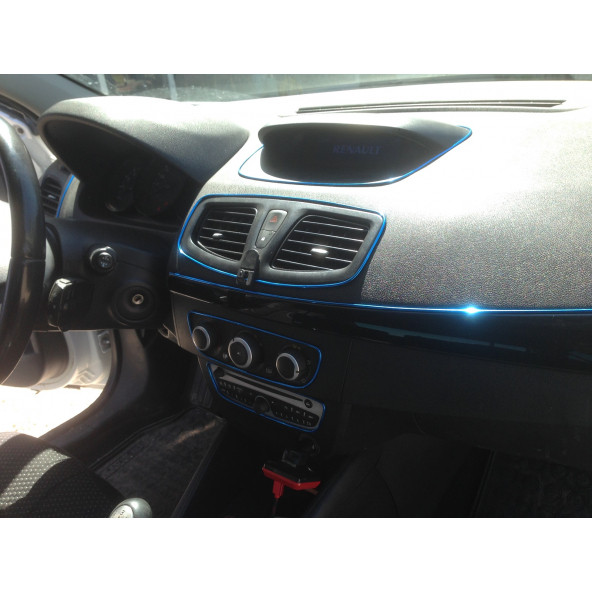 RENAULT MEGANE 3 TORPİDO ŞERİDİ NİKELAJ METALİK MAVİ 4MT - TORPİDO FİTİLİ, GÖSTERGE ŞERİDİ - Resim 3