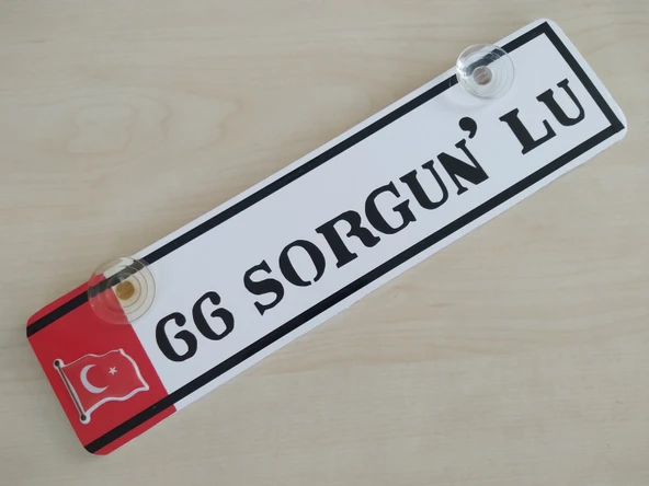 66 SORGUNLU DEKOR PLAKA (30x7cm) vantuzlu Pleksi (Dekor Levha) DEKOR PLAKA, 66 YOZGAT PLAKA ürün görseli