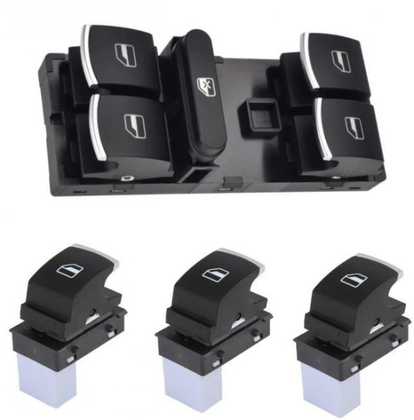 VOLKSWAGEN JETTA CAM DÜĞMESİ ANAHTARI TAKIMI KROMLU (2006 - 2015)