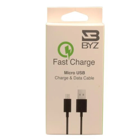BYZ Fast Charge Micro Usb Data ve Şarj Kablosu - Siyah - Resim 2