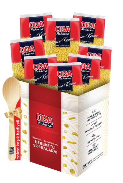 Oba Makarna İnce Kesme 500 Gr x 8 Adet