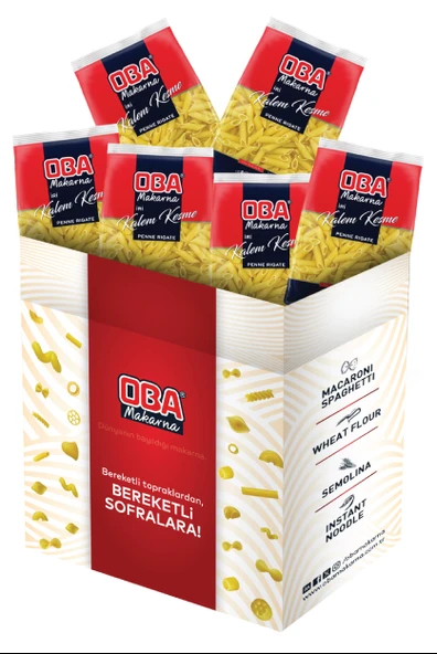 Oba Makarna İri Kalem Kesme (8x500 Gr)