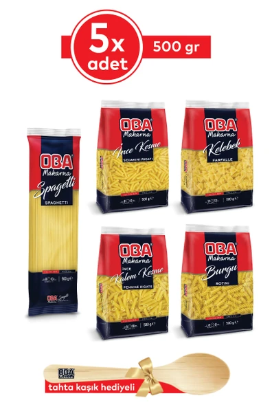 Oba Makarna Karışık Paket 5!li  (5x500 gr) - 2