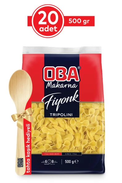 Oba Makarna Fiyonk 500 Gr x 20 Adet