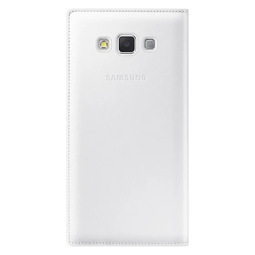 Samsung Galaxy A7 2015 Kılıf S View Cover Orjinal EF-CA700BWE Beyaz - Resim 4
