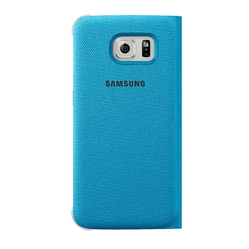 Samsung Galaxy S6 Orjinal S-View Cover (Tekstil) - Mavi EF-CG920BLEGWW - Resim 3