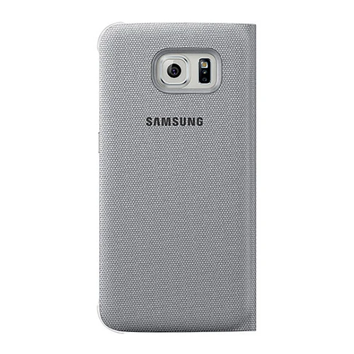 Samsung Galaxy S6 Orjinal S-View Cover (Tekstil) - Gri EF-CG920BSEGWW