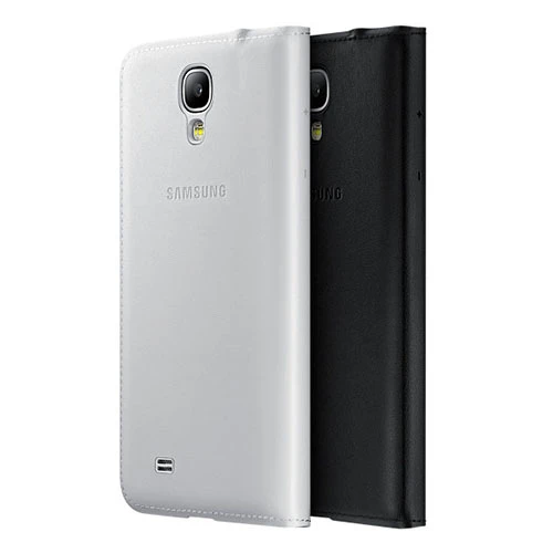 Samsung i9500 Galaxy S4 Kılıf Orjinal S-View Cover (Deri) - Beyaz EF-MI950B - Resim 6