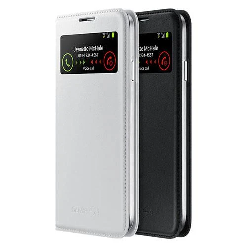 Samsung i9500 Galaxy S4 Kılıf Orjinal S-View Cover (Deri) - Siyah EF-MI950B - 9