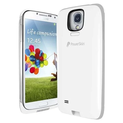 Samsung i9500 Galaxy S4 PowerSkin 1600 mAh Şarjlı Kılıf - Beyaz - Resim 4